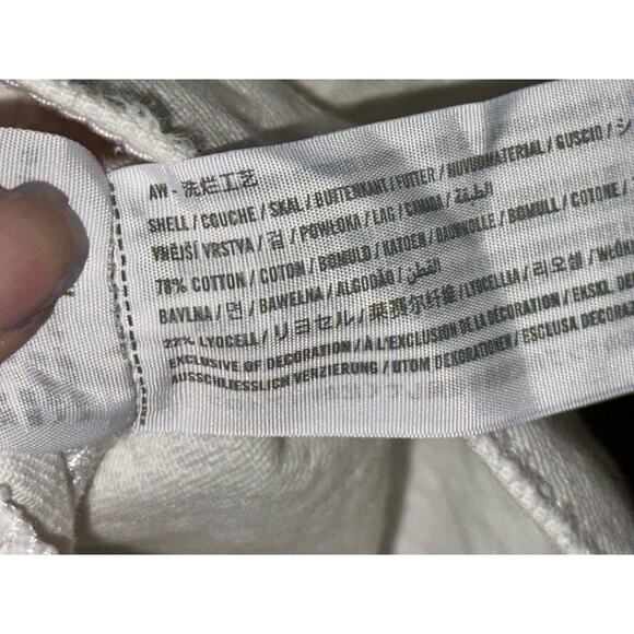 Abercrombie & Fitch Oversized White Denim Cotton Jean Jacket Coat Womens XXS 2XS - Picture 4 of 7